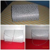 Bolsa de festa prateada