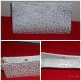 Bolsa cultch prateada